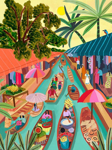 Floating Markets Paint By Numbers Kit