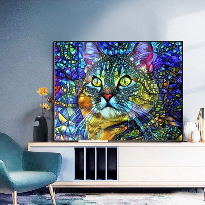 Animal Abstract 'Cat's Vision' Paint By Numbers Kit