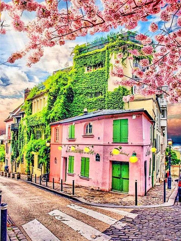 La Maison Rose in Montmartre Paint by Numbers Kit