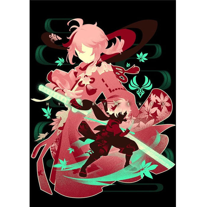 Genshin Impact Elemental Splash Art 'Scarlet Leaves Kazuha' Paint by Numbers Kit
