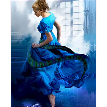 Flamenco Dancer in Blue Dress Paint By Numbers Kit