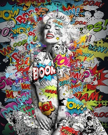 Pop Art Marilyn Street Graffiti Paint by Numbers Kit