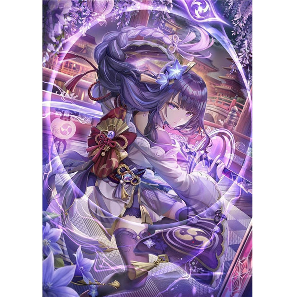 Genshin Impact Elemental Splash Art 'Raiden Shogun' Paint by Numbers K