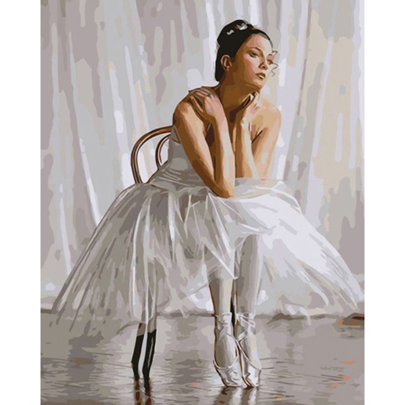 Ballerina Sitting while Tip-toeing Paint By Numbers Kit