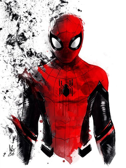 Abstract Art 'Spiderman Homecoming' Paint by Numbers Kit