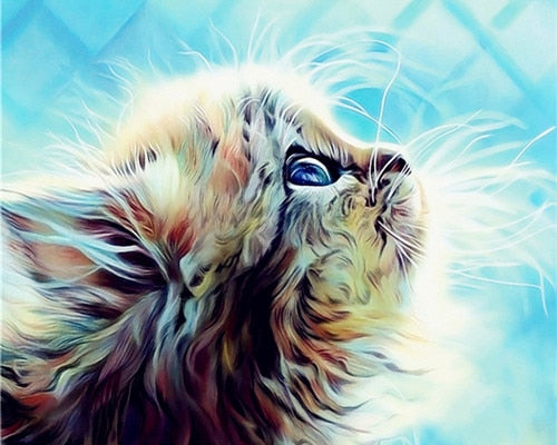 Beautiful Animals 'Cat Hyper Realistic' Paint by Numbers Kit