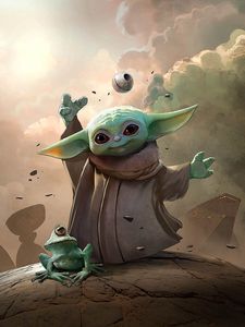 Baby Grogu 'Using the Force Version' Paint By Numbers Kit