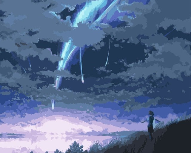 Your Name 'Night Clouds Sky Comet' Paint by Numbers Kit