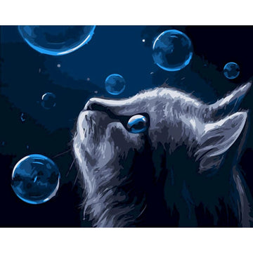 Beautiful Animals 'Bubbles Cat' Paint by Numbers Kit