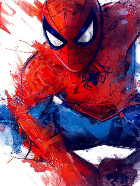 Abstract Art 'Your Friendly Neighborhood Spiderman' Paint by Numbers Kit