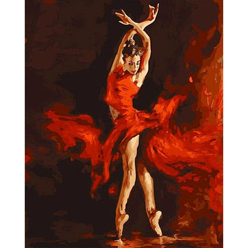 Elegant Ballerina Doing a Pirouette Paint By Numbers Kit