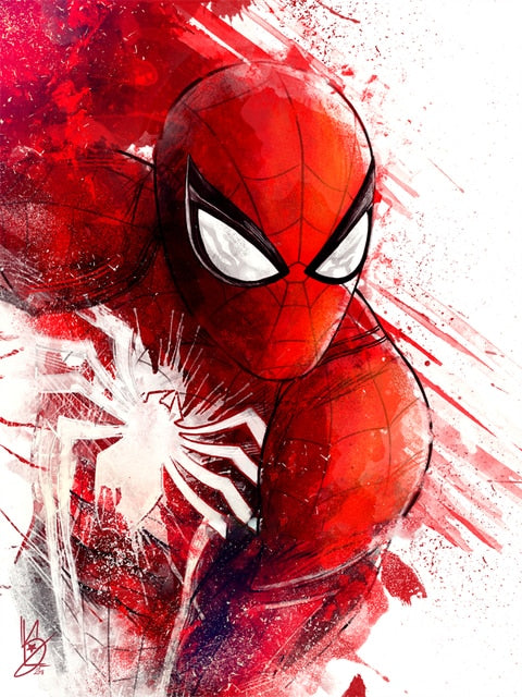 Abstract Art 'The Amazing Spiderman' Paint by Numbers Kit