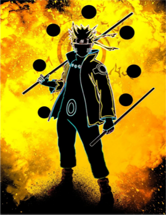Naruto 'Black Orbs Chakra' Paint By Numbers Kit