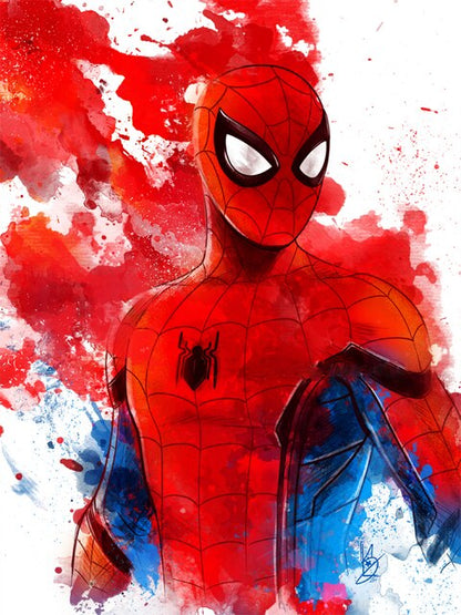 Abstract Art 'Spiderman Far From Home' Paint by Numbers Kit