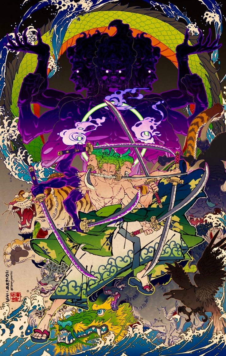 Zoro One piece - NEW Paint By Numbers - Paint by numbers for adult