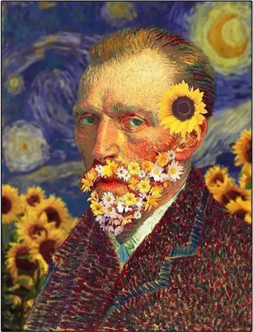 Van Gogh 'Self-Portrait | Sunflower' Paintings Paint by Numbers Kit.