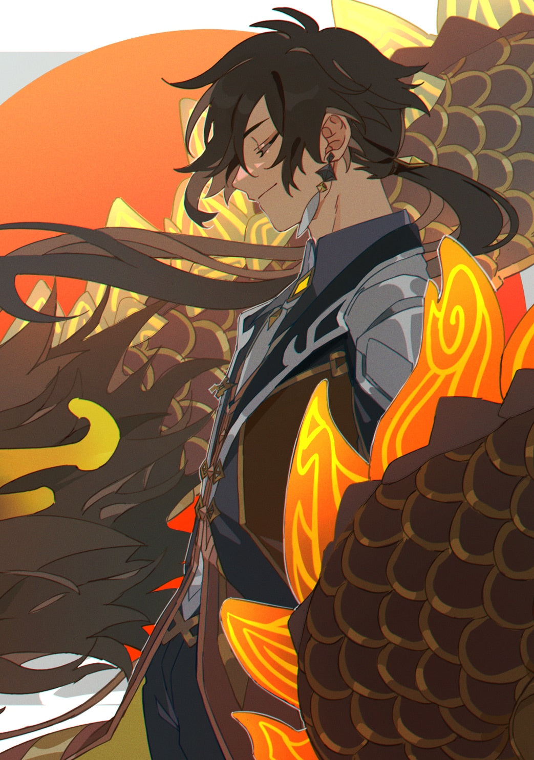 Genshin Impact 'Zhongli's Dragon' Oil Painting By Numbers — Lil Paint Shop