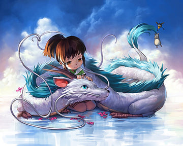 Spirited Away 'Little Chihiro and Haku' Paint by Numbers Kit