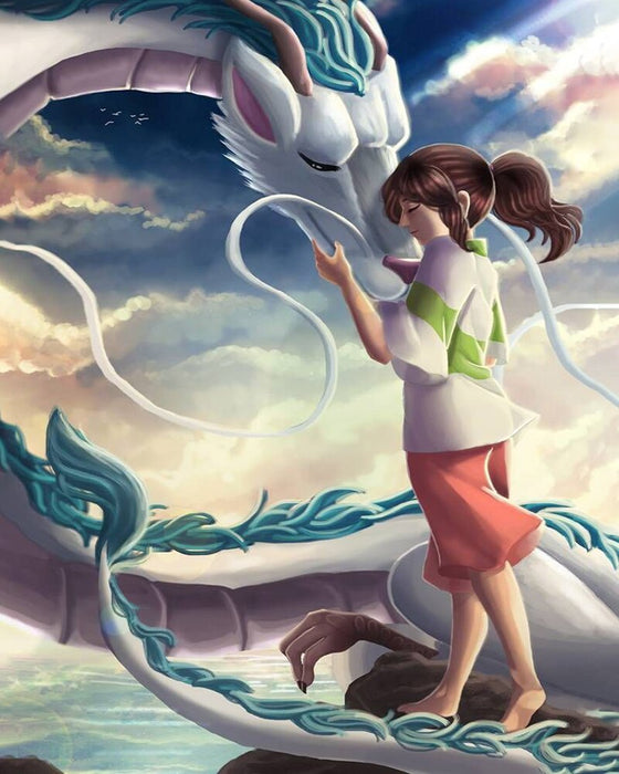Spirited Away 'Heart Warming Moments of Chihiro and Haku' Paint by Numbers Kit