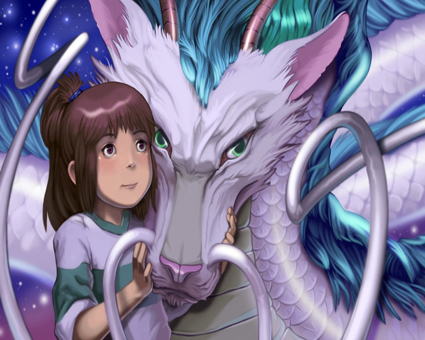 Spirited Away 'Sweet Moments of Haku and Chihiro' Paint by Numbers Kit