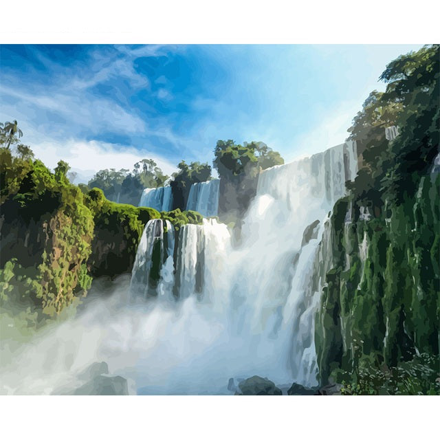 Argentina 'Iguazu Falls' Paint By Numbers Kit