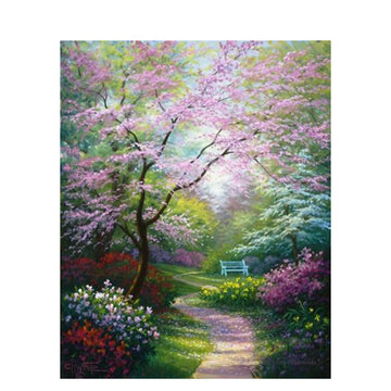 Spring 'Flower Garden Park' Paint By Numbers Kit