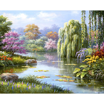 Beautiful Pond Garden Paint By Numbers Kit