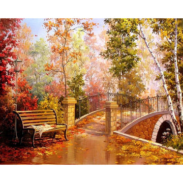 Autumn Bridge Park Paint By Numbers Kit