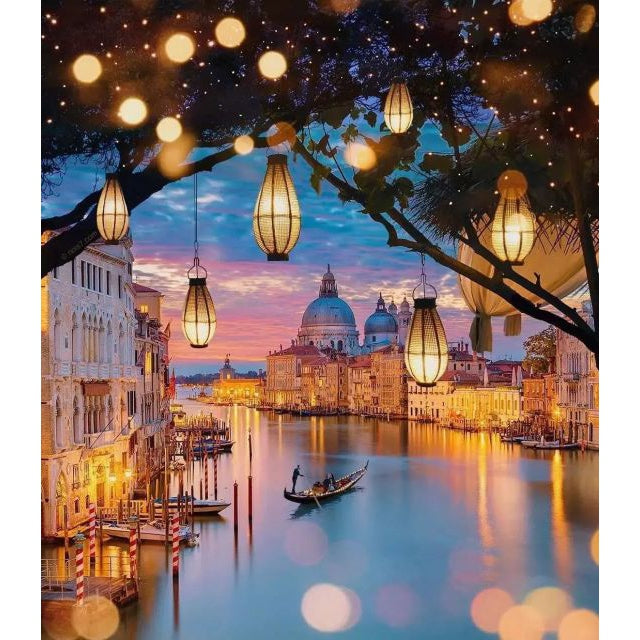 Italy 'Grand Canal Night Light' Paint By Numbers Kit