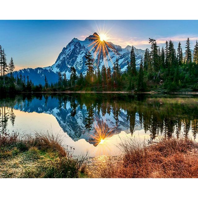 washington-sunrise-at-mount-shuksan-paint-by-numbers-kit