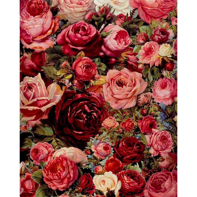 Love Flower 'Pink Roses and Peonies' Paint By Numbers Kit