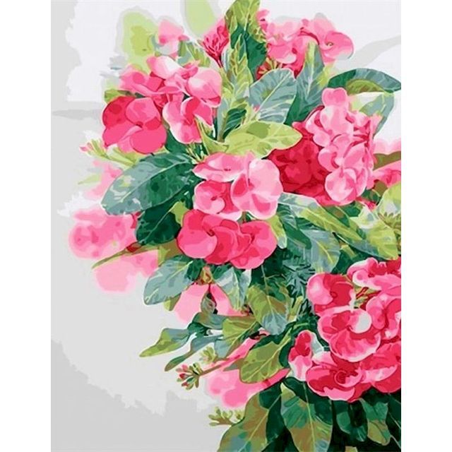 Pink Magnolia Flower Paint By Numbers Kit