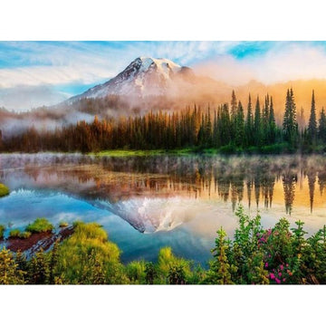 Mount Rainier 'Reflection Lakes' Paint By Numbers Kit