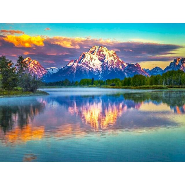 Grand Teton 'Lake and Mountains' Paint By Numbers Kit