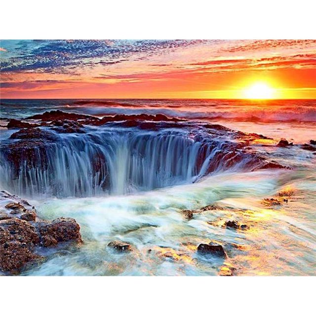 Hawaii 'Sunset at Keahole Point' Paint By Numbers Kit
