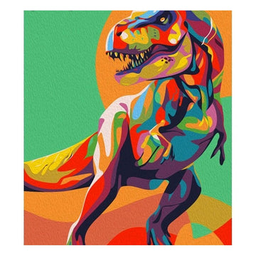 Rainbow Art T-Rex Paint By Numbers Kit