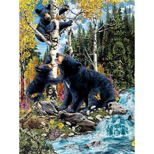 Playing Bear 'Up Up in a Tree' Paint By Numbers Kit