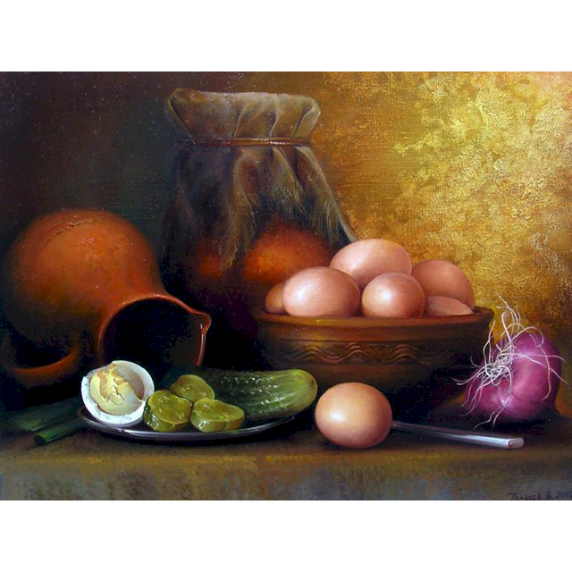 Eggs and Pickles Paint By Numbers Kit