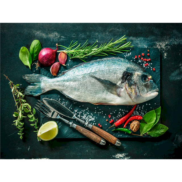 Fresh Dorado Fish Plate Paint By Numbers Kit