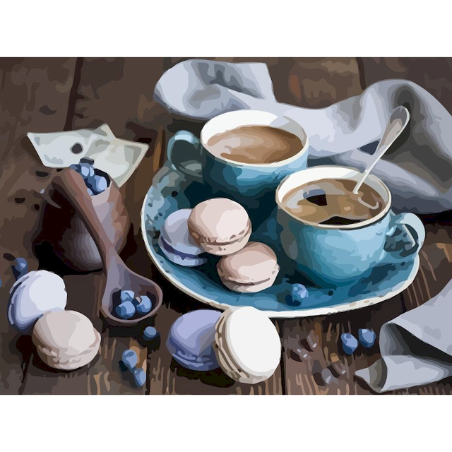 Cafe Americano 'Blueberry Macaroon' Paint By Numbers Kit