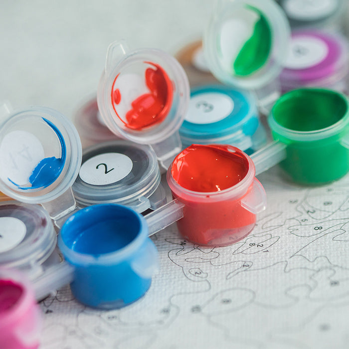Colorful Painted Cups Paint By Numbers Kit