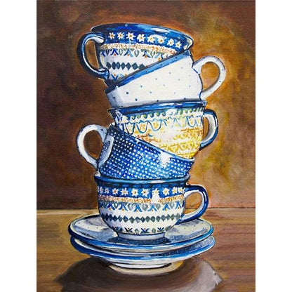 Moroccan Style 'Cup and Saucer' Paint By Numbers Kit