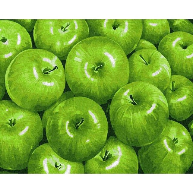 Shinny Green Apples Paint By Numbers Kit