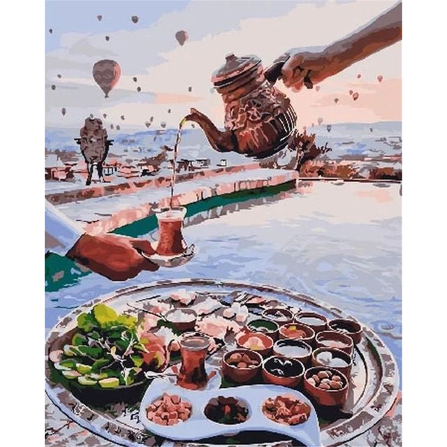 Turkey 'Lunch At Cappadocia' Paint By Numbers Kit