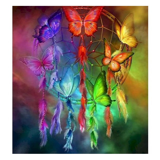 Rainbow Butterfly 'Dream Catcher' Paint By Numbers Kit