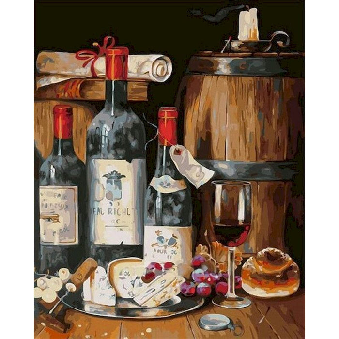 Wines and Charcuterie Paint By Numbers Kit