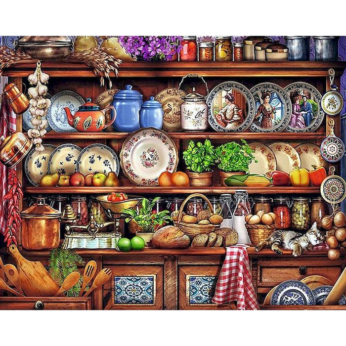 Home Decor 'Kitchen Shelf' Paint By Numbers Kit