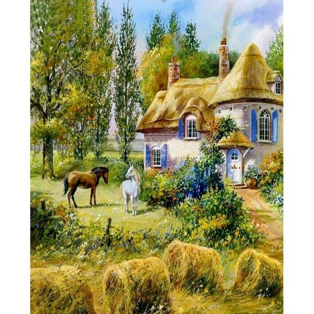 Country Side 'Greenfield Mansion' Paint By Numbers Kit