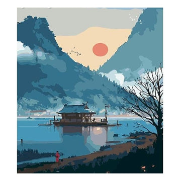 Red Moon 'Japan | Boating On the Lake' Paint By Numbers Kit