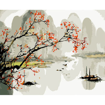 Cherry Blossom 'Frozen Lake' Paint By Numbers Kit